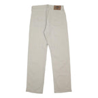 LEE COOPER Mens Jeans Cream Regular Straight Denim W33 L32 Zip Cotton Blend