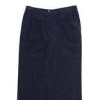 APPLESEEDS Womens Cotton Navy Blue Regular Leg Trousers W28 L25 Zip Closure