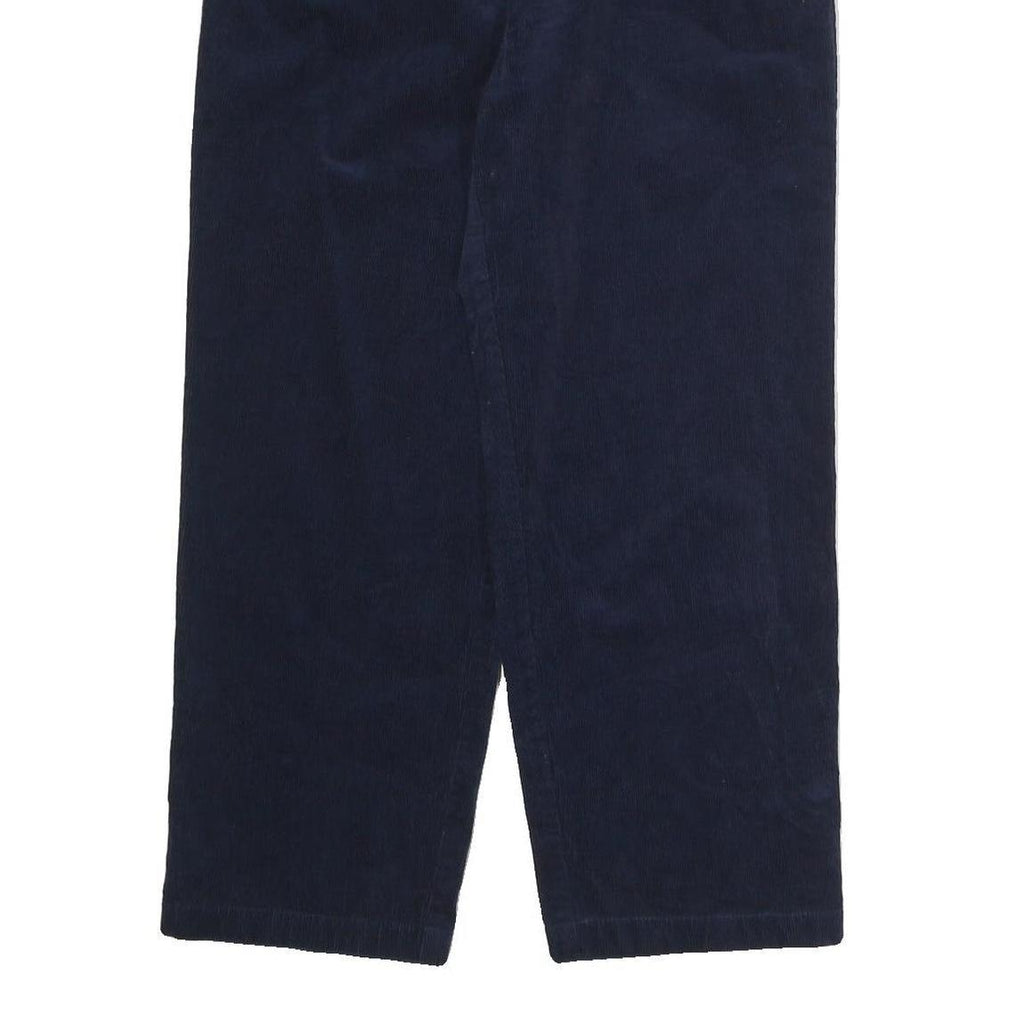 APPLESEEDS Womens Cotton Navy Blue Regular Leg Trousers W28 L25 Zip Closure