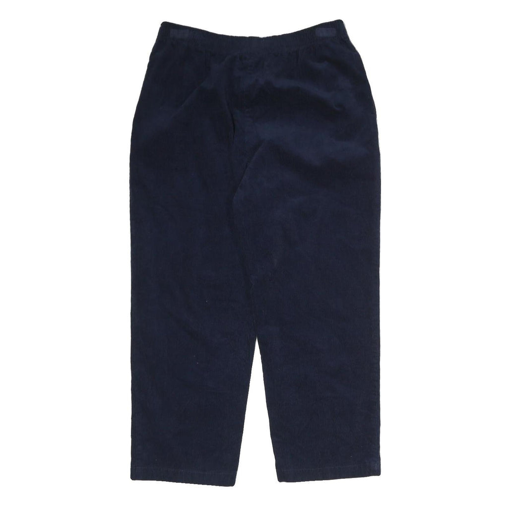 APPLESEEDS Womens Cotton Navy Blue Regular Leg Trousers W28 L25 Zip Closure