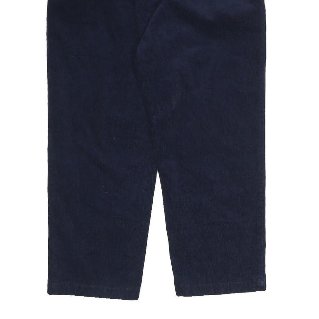 APPLESEEDS Womens Cotton Navy Blue Regular Leg Trousers W28 L25 Zip Closure