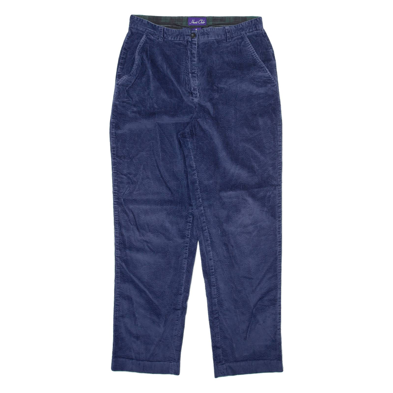 HUNT CLUB Womens Corduroy Trousers Blue Regular Straight W30 L29