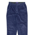 HUNT CLUB Womens Corduroy Trousers Blue Regular Straight W30 L29