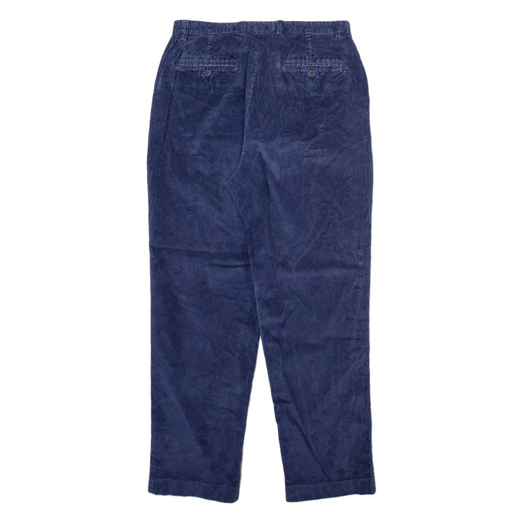 HUNT CLUB Womens Corduroy Trousers Blue Regular Straight W30 L29