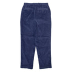 HUNT CLUB Womens Corduroy Trousers Blue Regular Straight W30 L29