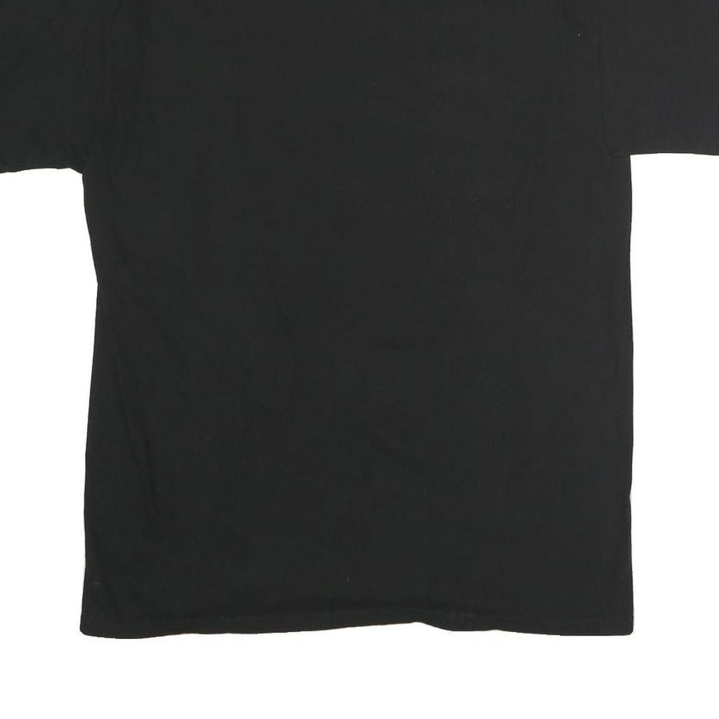 PORT & COMPANY Mens Black Football T-Shirt L Short Sleeve Crew Neck Mattson