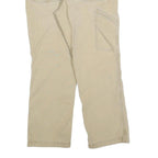 CARHARTT Mens Relaxed Beige Cotton Blend Trousers W32 L26 Workwear Zip Closure