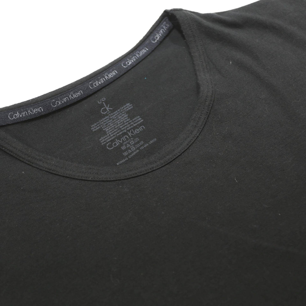 CALVIN KLEIN Mens Black Classic T-Shirt L Short Sleeve Crew Neck Simple Design