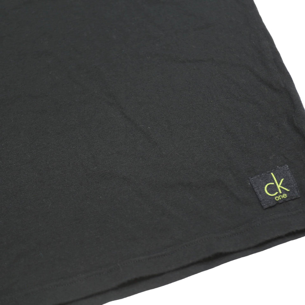 CALVIN KLEIN Mens Black Classic T-Shirt L Short Sleeve Crew Neck Simple Design