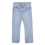 LEVI'S 501 Mens Jeans Blue Regular Straight Denim W34 L30 Classic Button Fly