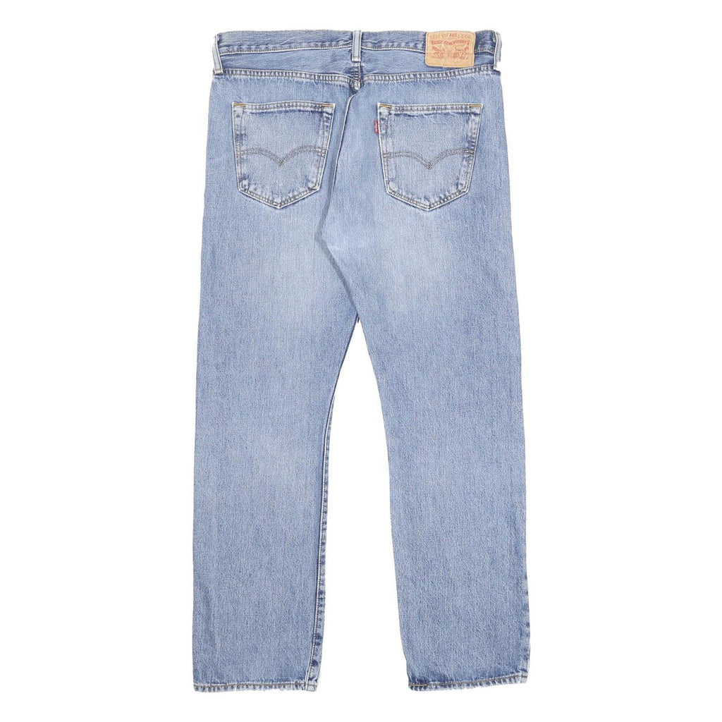 LEVI'S 501 Mens Jeans Blue Regular Straight Denim W34 L30 Classic Button Fly