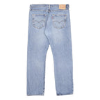 LEVI'S 501 Mens Jeans Blue Regular Straight Denim W34 L30 Classic Button Fly