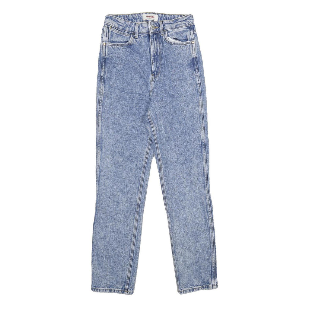 WRANGLER Womens Classic Blue Denim Medium Zip Jeans W24 L26 Comfortable Casual