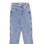 WRANGLER Womens Classic Blue Denim Medium Zip Jeans W24 L26 Comfortable Casual