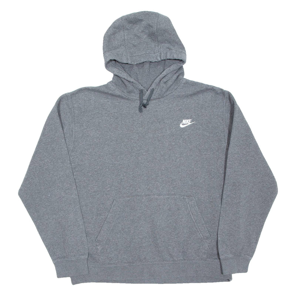 NIKE Womens Grey Hoodie Pullover L