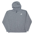 NIKE Womens Grey Hoodie Pullover L