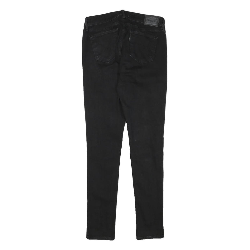 LEVI'S Womens Jeans Black Slim Skinny Denim W28 L29 Stylish Zip Closure