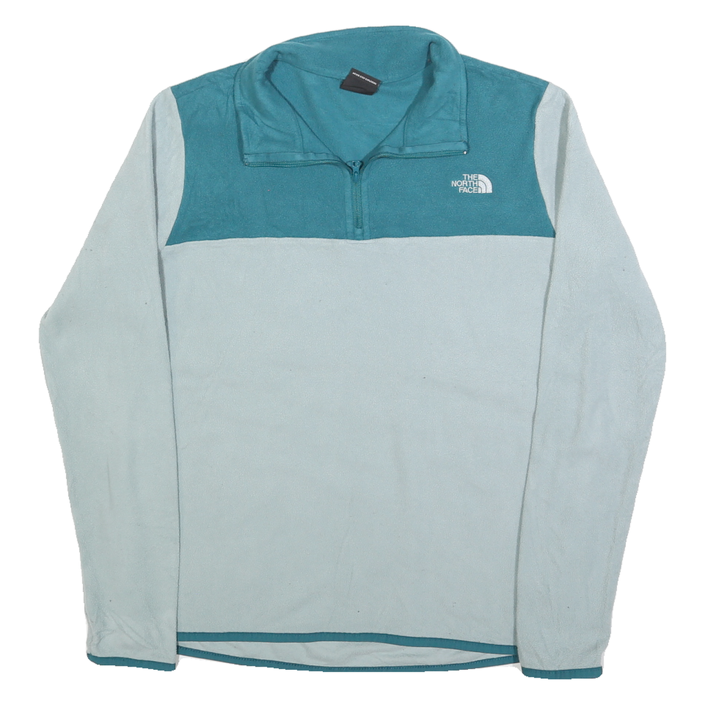 THE NORTH FACE Womens Blue & Light Blue Plain Pullover Crew Neck Jumper M