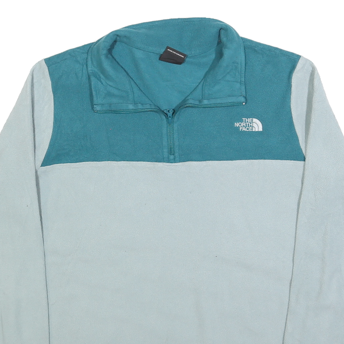 THE NORTH FACE Womens Blue & Light Blue Plain Pullover Crew Neck Jumper M