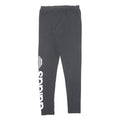 ADIDAS Womens Joggers Black Cotton Blend Slim Tapered UK 10 W26 L29 Logo Print