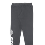 ADIDAS Womens Joggers Black Cotton Blend Slim Tapered UK 10 W26 L29 Logo Print