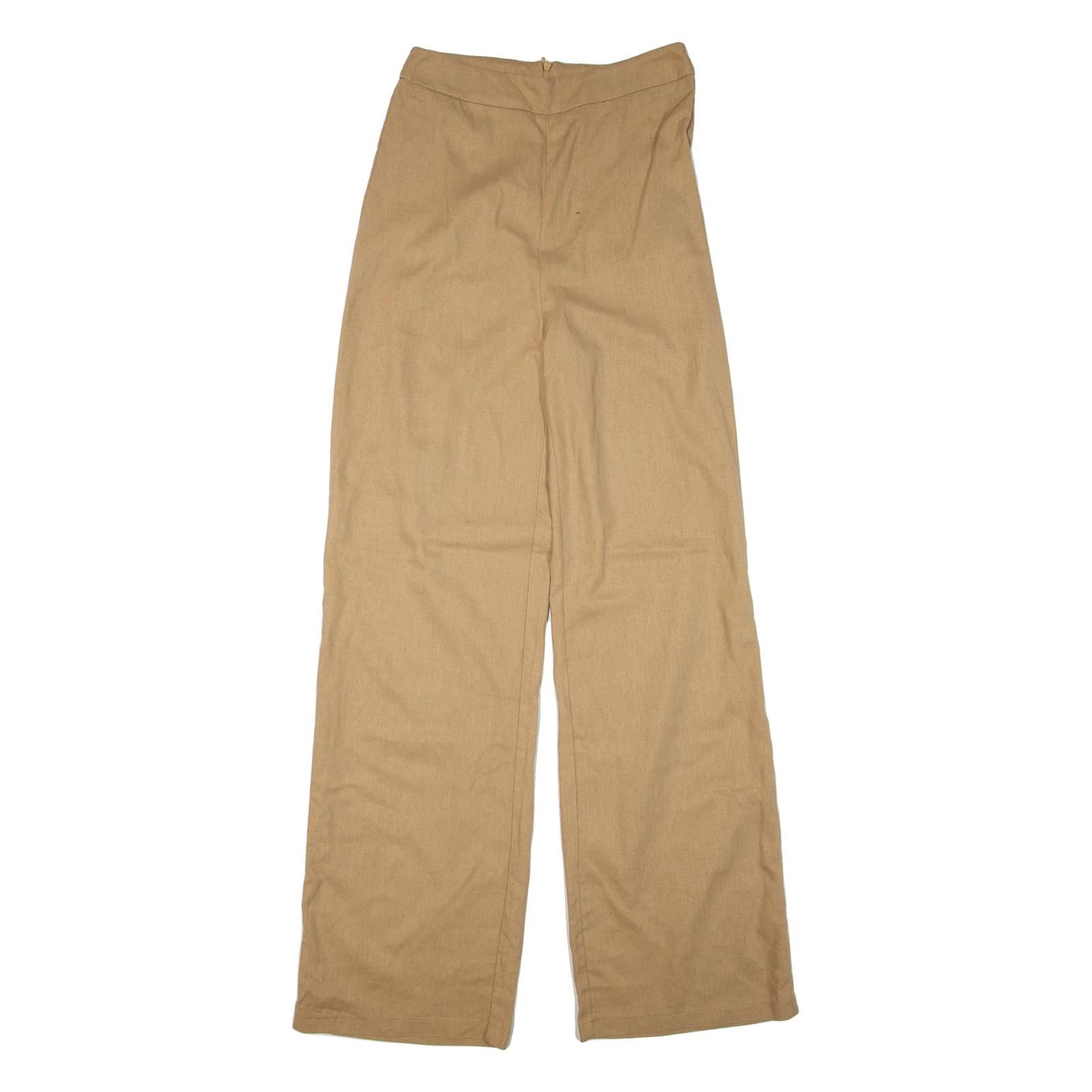 PRETTYLITTLETHING Womens Trousers Brown Regular Wide-Leg W28 L33