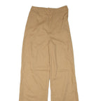 PRETTYLITTLETHING Womens Trousers Brown Regular Wide-Leg W28 L33
