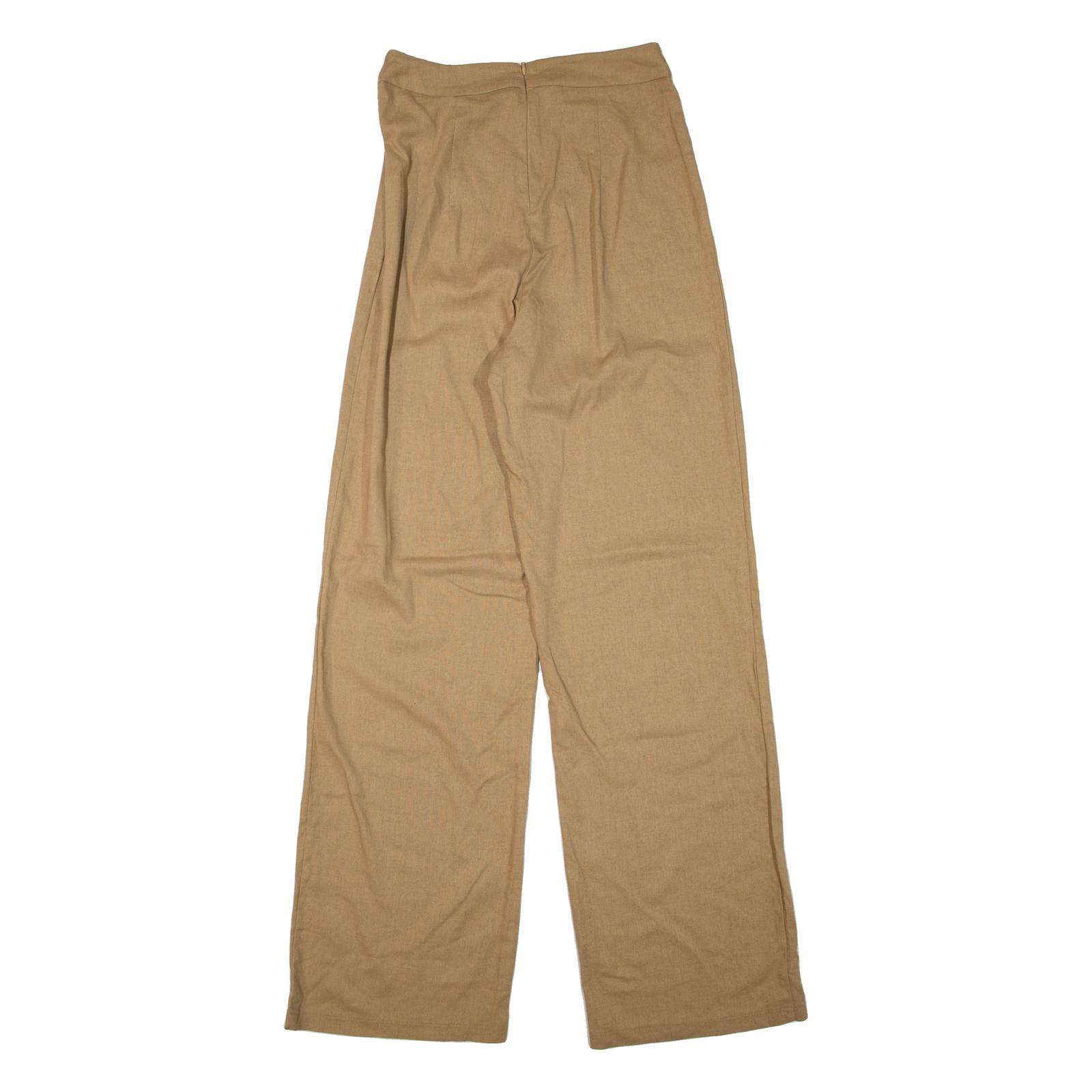 PRETTYLITTLETHING Womens Trousers Brown Regular Wide-Leg W28 L33