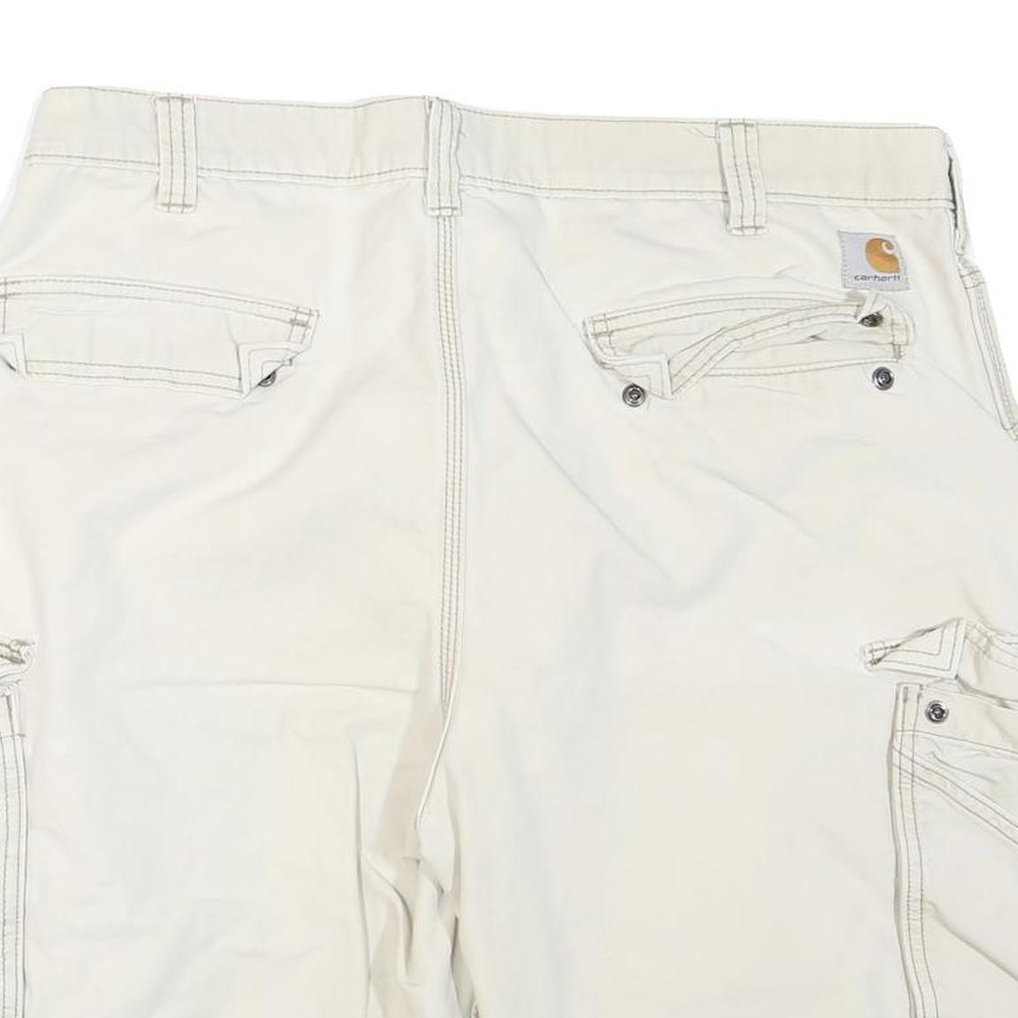 CARHARTT Mens Shorts Beige Cargo Relaxed Fit L W38 Durable Cotton Blend