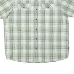 THE NORTH FACE Mens White & Green Check Shirt XL Short Sleeve Casual