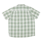 THE NORTH FACE Mens White & Green Check Shirt XL Short Sleeve Casual