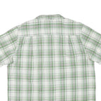 THE NORTH FACE Mens White & Green Check Shirt XL Short Sleeve Casual