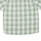 THE NORTH FACE Mens White & Green Check Shirt XL Short Sleeve Casual