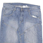 JOHN BAMER Mens Blue Cotton Blend Denim Casual Shorts 3XL W40 Lightweight