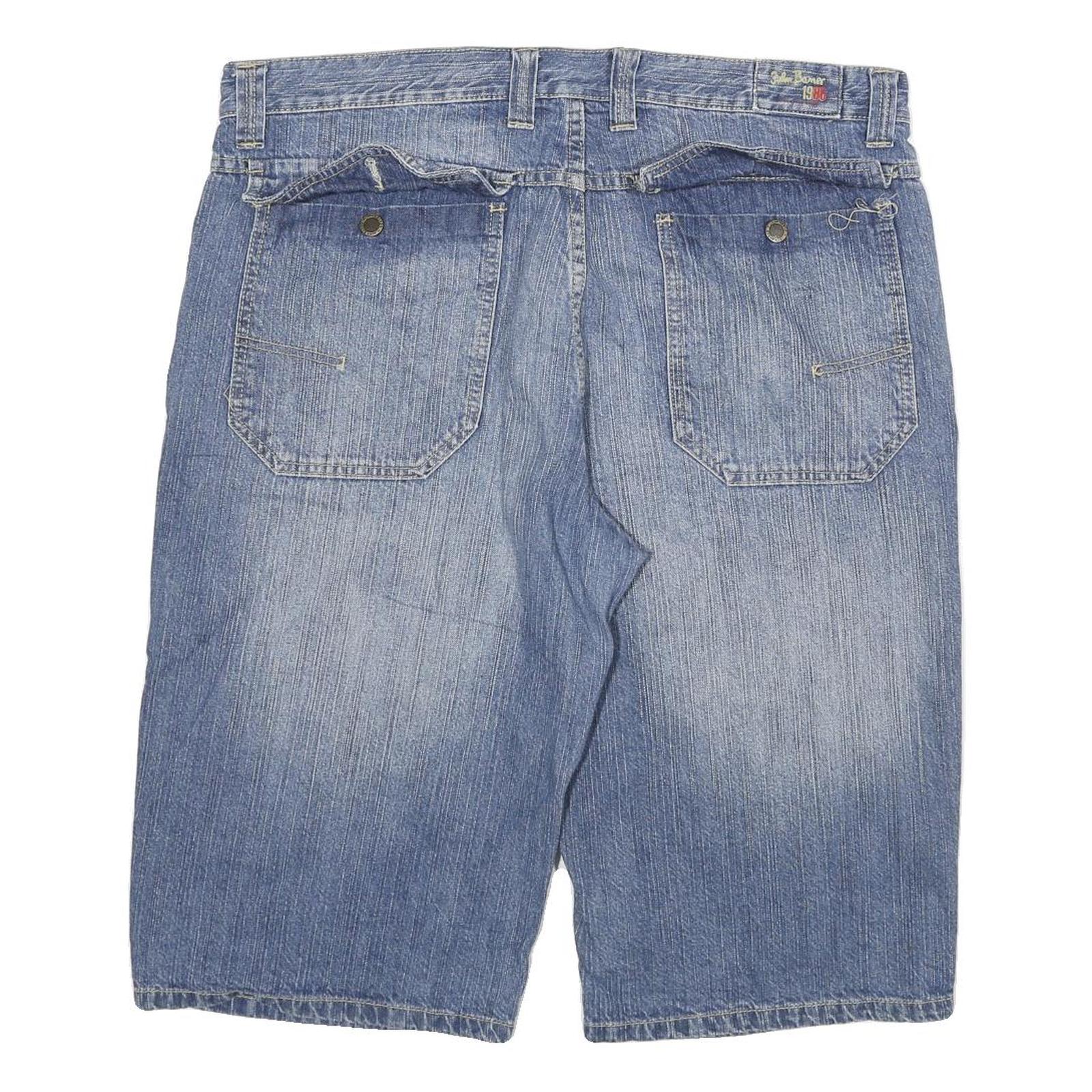 JOHN BAMER Mens Blue Cotton Blend Denim Casual Shorts 3XL W40 Lightweight