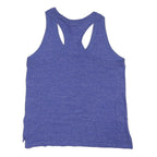 NIKE Womens Blue Racerback Vest M Cotton Blend Just Do It Logo