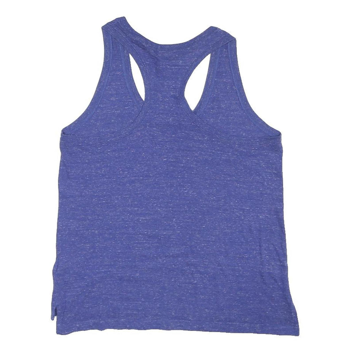 NIKE Womens Blue Racerback Vest M Cotton Blend Just Do It Logo