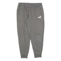 PUMA Mens Joggers Grey XL W36 L28 Cotton Blend Slim Tapered Fit Casual Wear