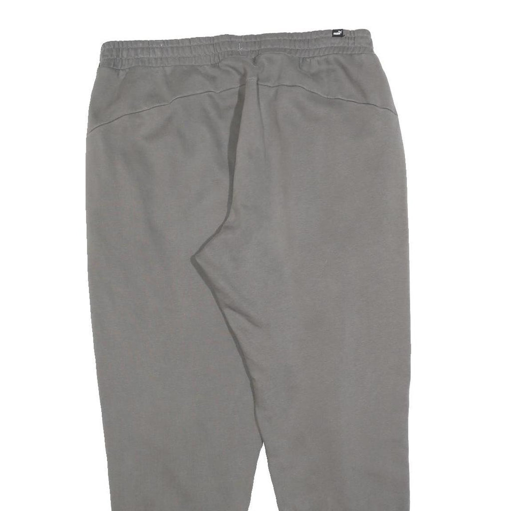 PUMA Mens Joggers Grey XL W36 L28 Cotton Blend Slim Tapered Fit Casual Wear