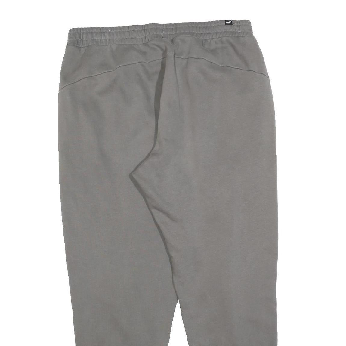 PUMA Mens Joggers Grey XL W36 L28 Cotton Blend Slim Tapered Fit Casual Wear