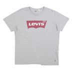LEVI'S Mens Grey Red Graphic T-Shirt M Short Sleeve Crew Neck Cotton Casual