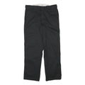 DICKIES Mens Cotton Blend Black Regular Fit Straight Leg Trousers W32 L29