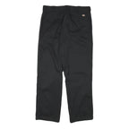 DICKIES Mens Cotton Blend Black Regular Fit Straight Leg Trousers W32 L29