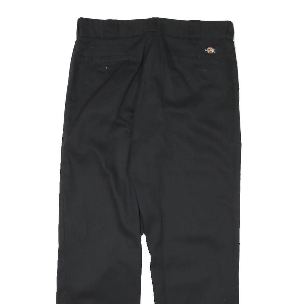 DICKIES Mens Cotton Blend Black Regular Fit Straight Leg Trousers W32 L29