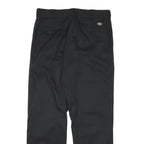 DICKIES Mens Cotton Blend Black Regular Fit Straight Leg Trousers W32 L29