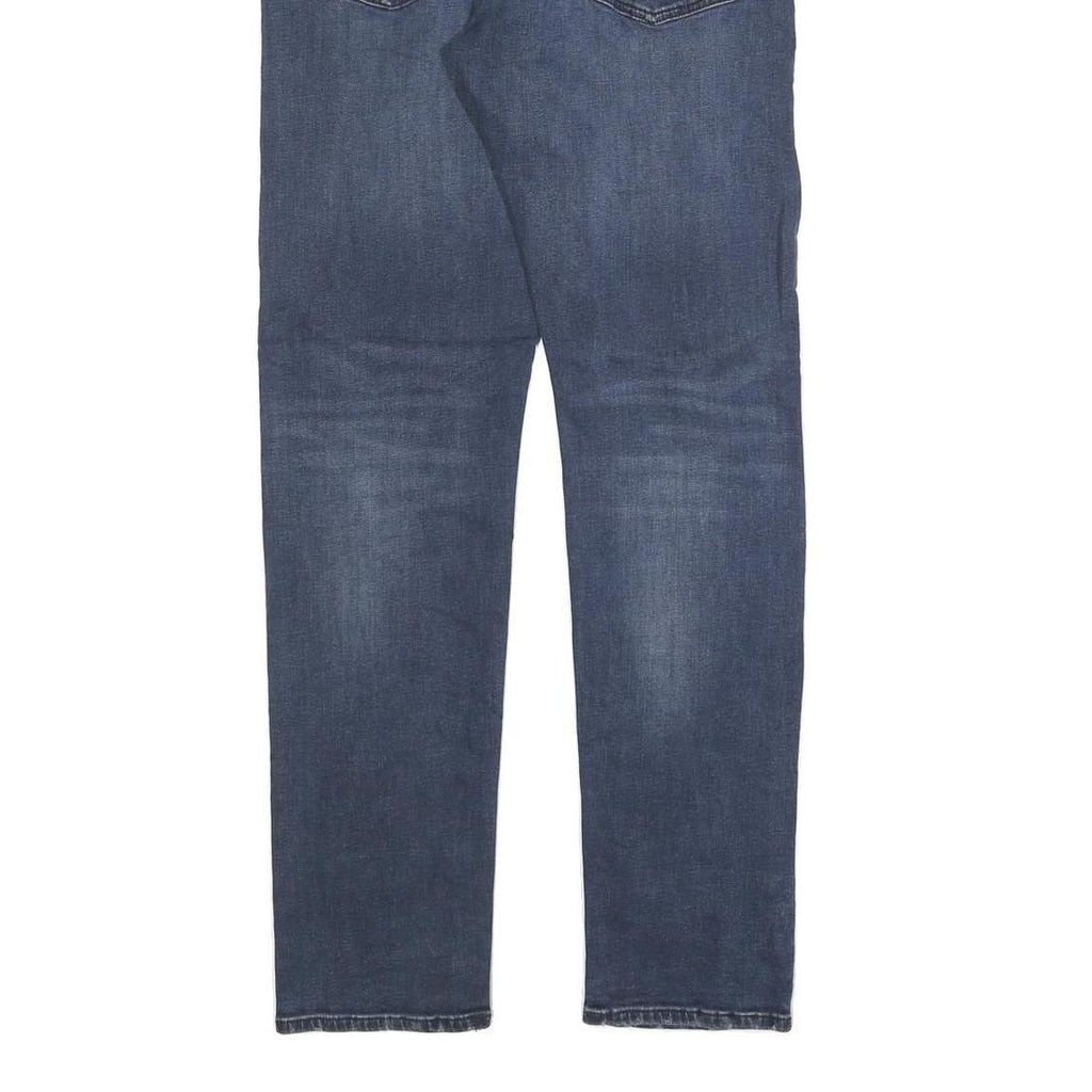 CALVIN KLEIN JEANS Mens Blue Slim Skinny Denim W33 L32 Zip Cotton Blend Stretch