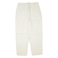 RAFAELLA Petite Womens Trousers Cream Regular Tapered Linen W30 L26