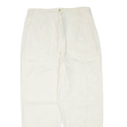 RAFAELLA Petite Womens Trousers Cream Regular Tapered Linen W30 L26