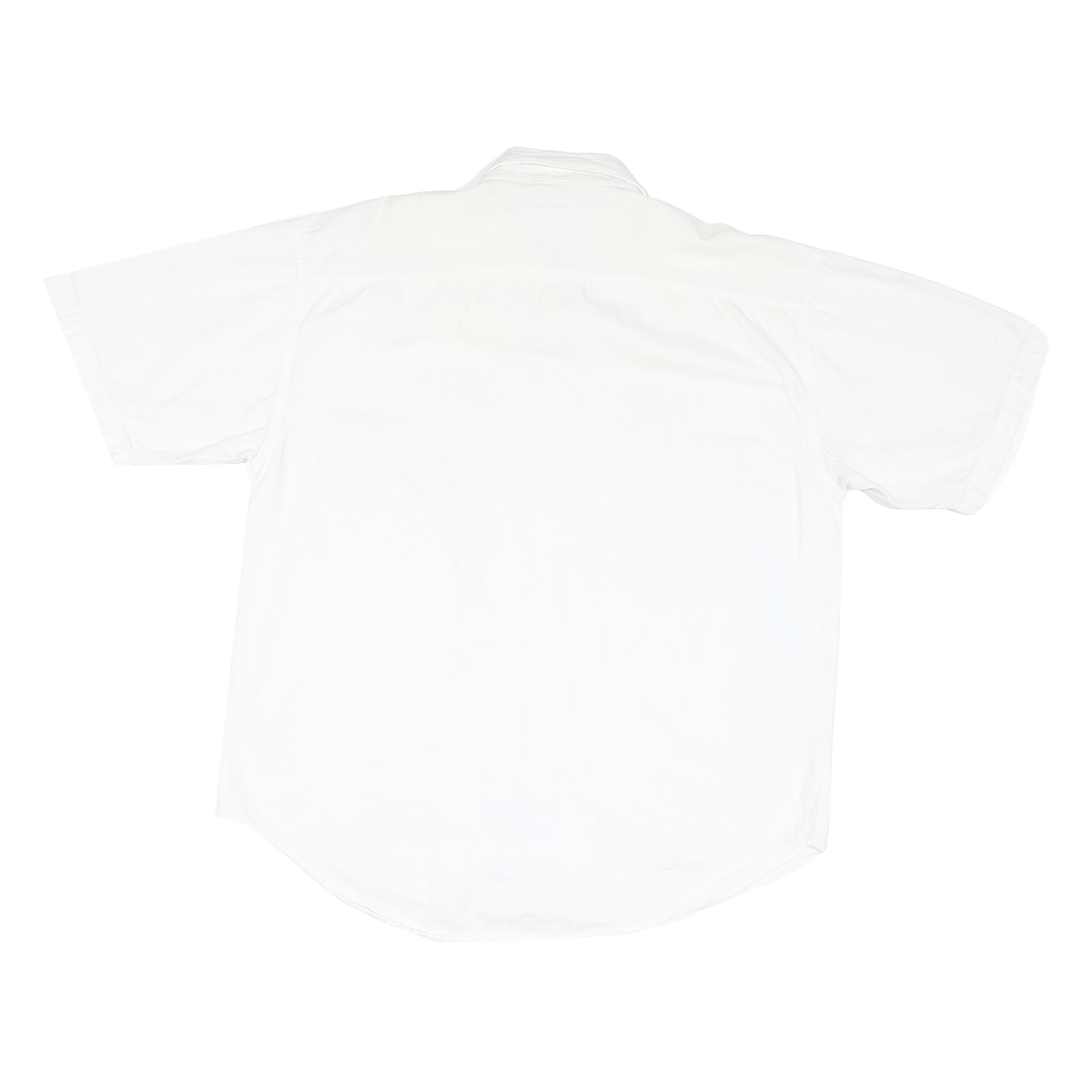 PROLEN Mens White Shirt L Cotton Blend Short Sleeve Button Casual Workwear