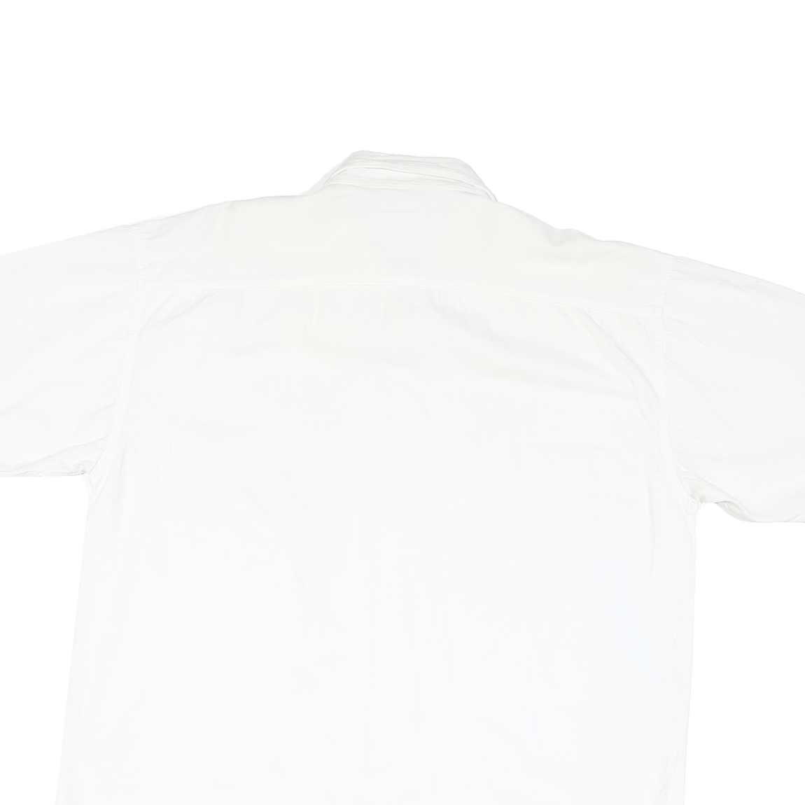 PROLEN Mens White Shirt L Cotton Blend Short Sleeve Button Casual Workwear